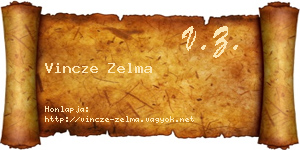 Vincze Zelma névjegykártya